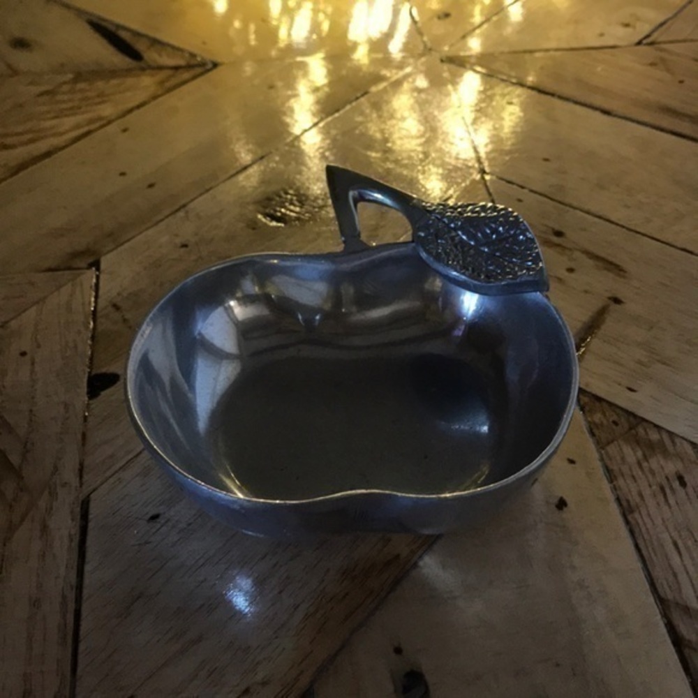 Pewter Apple Dish